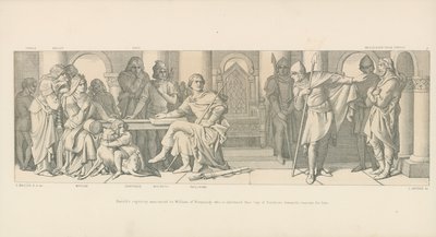 La prigionia di Harold annunciata a Guglielmo di Normandia, che viene informato che Guy di Ponthieu chiede un riscatto per lui da Daniel Maclise