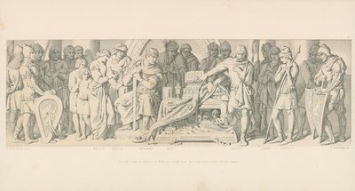 Il Giuramento di Fedeltà di Harold a Guglielmo, Giurato sui Reliquiari dei Santi da Daniel Maclise