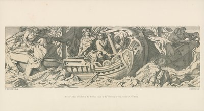 La Nave di Harold Arenata sulla Costa Normanna, nel Territorio di Guy, Conte di Ponthieu da Daniel Maclise