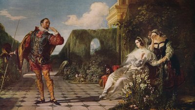 Malvolio e la Contessa, c. 1840, c. 1915 da Daniel Maclise