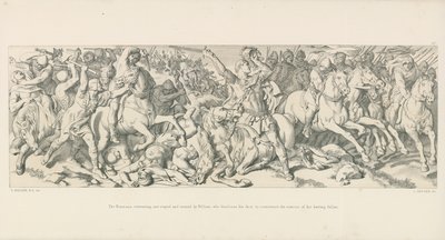 I Normanni, in ritirata, vengono fermati e girati da Guglielmo, che scopre il suo volto per contrastare la voce della sua caduta da Daniel Maclise