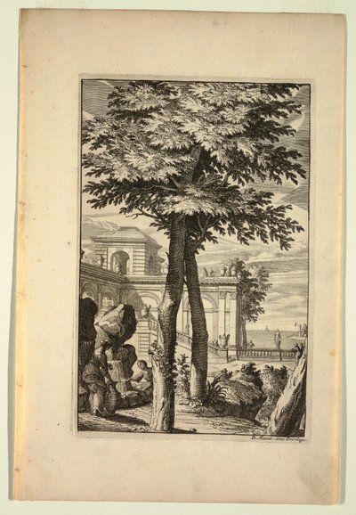 Tavola nel Nouveaux Livre de Paysages (Nuovo Libro di Paesaggi) da Daniel Marot