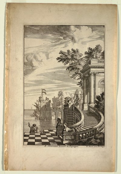 Pagina del titolo, Nouveaux Livre de Paysages da Daniel Marot