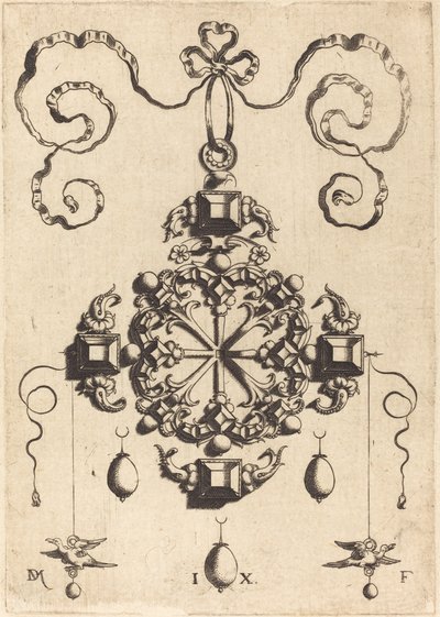 Grande pendente a forma di ruota da Daniel Mignot