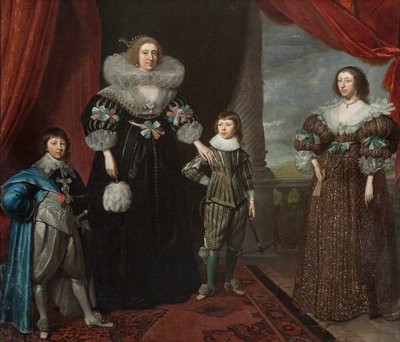Christian Bruce, Contessa di Devonshire, e i suoi figli, c. 1629 da Daniel Mytens