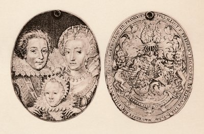Federico di Boemia, Elisabetta Stuart e il loro figlio Federico Enrico da Daniel Mytens