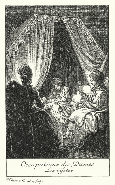 Attività delle signore (incisione) da Daniel Nikolaus (after) Chodowiecki