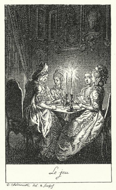 Il gioco (incisione) da Daniel Nikolaus (after) Chodowiecki
