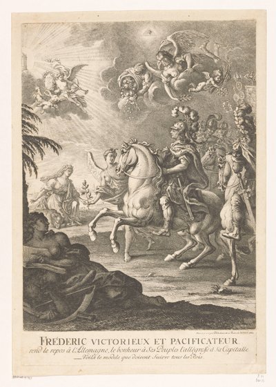 Rappresentazione allegorica con Federico il Grande a cavallo da Daniel Nikolaus Chodowiecki