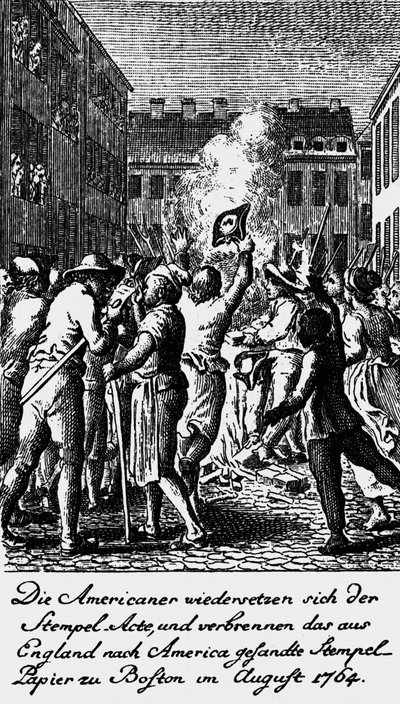 Americani che si ribellano contro il 