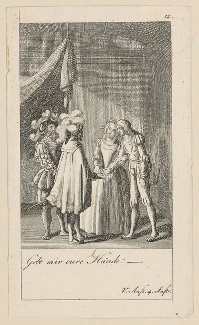 Tavola 12 per "La tempesta" di Shakespeare da Daniel Nikolaus Chodowiecki