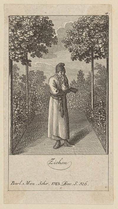 Tavola 4 della serie “Follie della moda” da Daniel Nikolaus Chodowiecki
