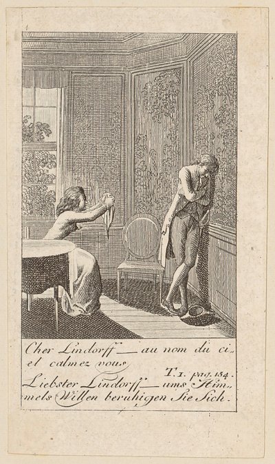 Tavola 4 per «Karoline von Lichtfield» da Daniel Nikolaus Chodowiecki