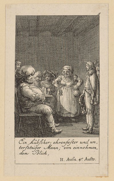 Foglio 5 per il "Re Enrico IV" di Shakespeare da Daniel Nikolaus Chodowiecki