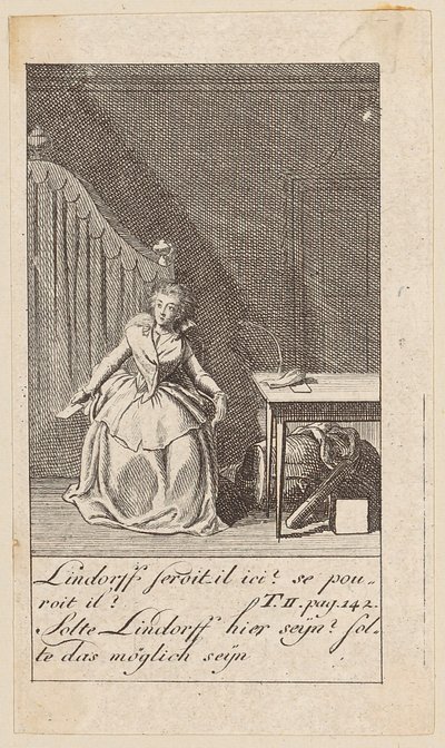 Tavola 8 per «Karoline von Lichtfield» da Daniel Nikolaus Chodowiecki