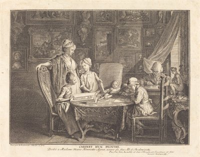 Studio di un pittore da Daniel Nikolaus Chodowiecki