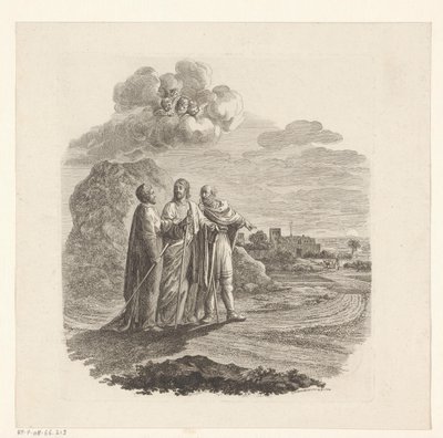 Cleopa e Pietro incontrano Cristo sulla strada per Emmaus da Daniel Nikolaus Chodowiecki
