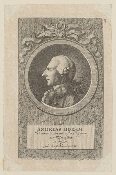 Ritratto di Andreas Boehm da Daniel Nikolaus Chodowiecki