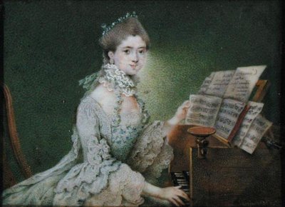 Ritratto di una cantante al clavicembalo da Daniel Nikolaus Chodowiecki