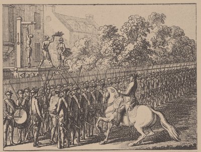 Correre il guanto. Illustrazione da Elementartwerk di J.B. Basedow, 1774 da Daniel Nikolaus Chodowiecki