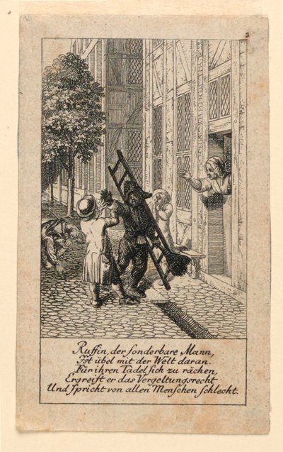 La ritorsione, illustrazione per "Königl: Grosbrit [anische] Genealogischer Kalender auf das 1780 Jahr Lauenberg bey J.G. Berenberg" da Daniel Nikolaus Chodowiecki