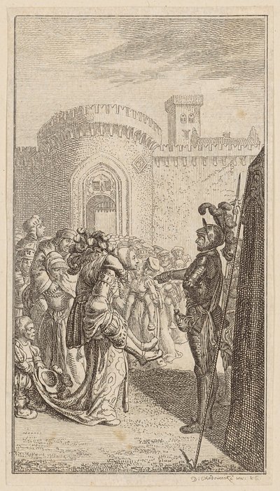 "Le donne di Weinsberg", foglio 6 della prima edizione delle "Poesie di Gottfried August Bürger" da Daniel Nikolaus Chodowiecki