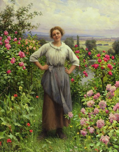 La vita è dolce (olio su tavola) da Daniel Ridgway Knight