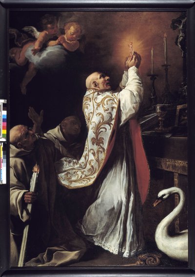 San Ugo che celebra il Santo Sacrificio della Messa da Daniel Seiter