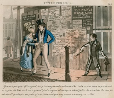 Intemperanza; vignetta pubblicata nel 1828 da Daniel Thomas Egerton