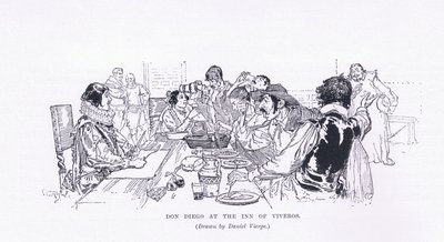 Don Diego alla locanda di Viveros, da The Magazine of Art 1893, Cassell and Company da Daniel Urrabieta Vierge