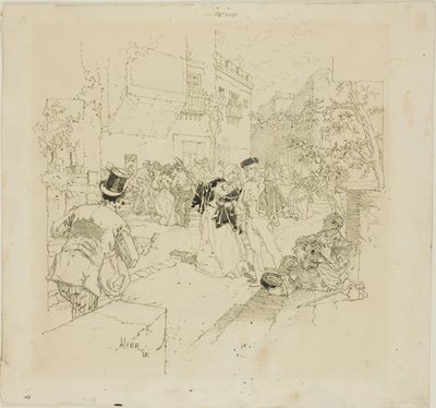 Scena di strada da Daniel Urrabieta Vierge