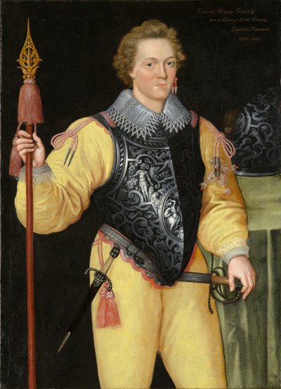 Ritratto di un uomo, possibilmente Sir Robert Sidney (1563-1626) da Daniël van den Queborn