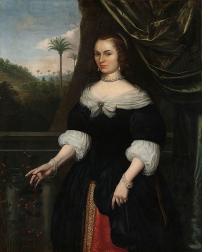 Ritratto di Dina Lems, moglie di Jan Valckenburgh da Daniel Vertangen (signed by artist)