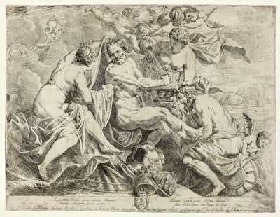 La deificazione di Enea da parte di Ninfe e Cupidi da Daniel van den Dyck