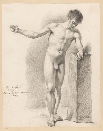 Nudo maschile in piedi, visto di fronte (1° premio 1818) da Daniël Batavus Voorman