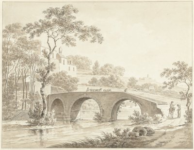 Il ponte sul Tevere a Narni nella campagna romana da Daniël Dupré