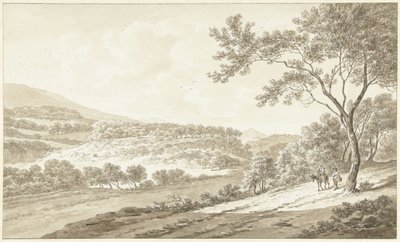 Veduta di Palestrina, vista dalla Villa Adriana da Daniël Dupré