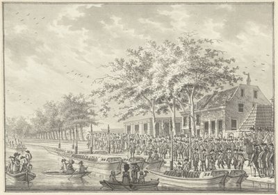 Partenza degli abitanti di Amsterdam per Utrecht, 1787 da Daniël Kerkhoff