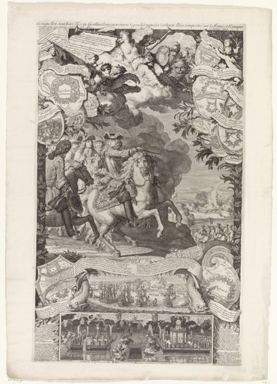 Vittoria degli alleati su francesi e spagnoli, 1702 da Daniël Marot (I)