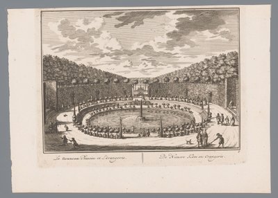 Vista su uno stagno con fontana nel giardino del Castello di Zeist da Daniël Stopendaal