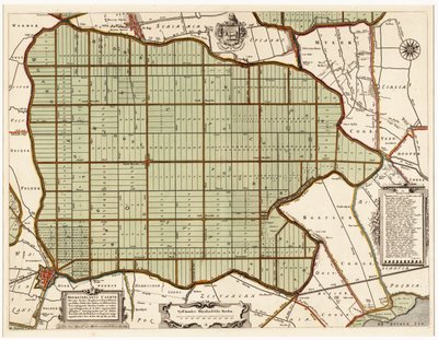 Beemsterlants Caerte, Mappa storica di Beemster, Paesi Bassi da Daniël van Breen