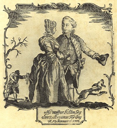La fortuna gira per te, conte Struensee! 1772 da Danish School