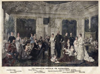 La famiglia reale di Danimarca da Danish School