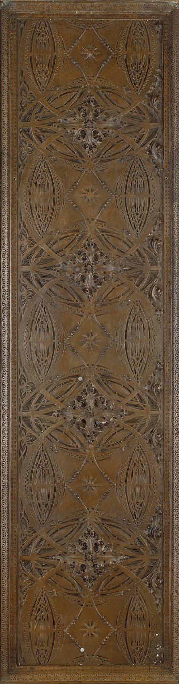 Un fregio con motivi botanici stilizzati con bordo fogliato classico, c.1893 da Dankmar and Sullivan Louis Adler