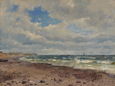 Una spiaggia con dune sulla costa occidentale dello Jutland da Dankvart Dreyer