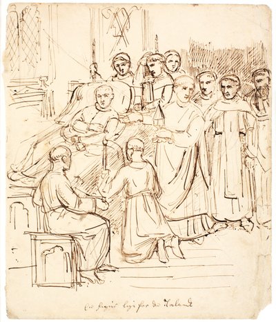 Scena storica: Un ecclesiastico morente da Dankvart Dreyer