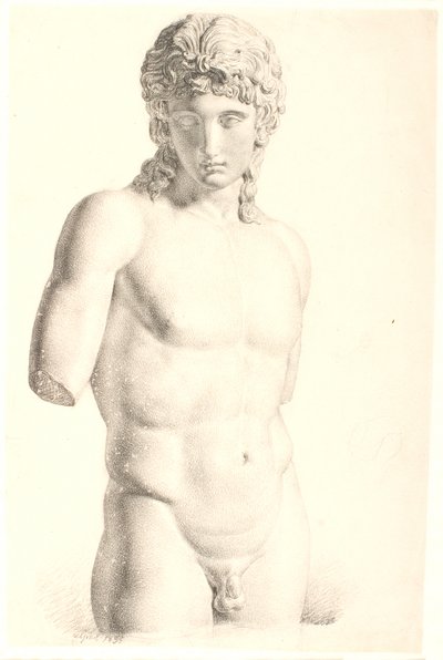 Disegno da gesso: "Eros da Centocelle" (Vaticano) da Dankvart Dreyer