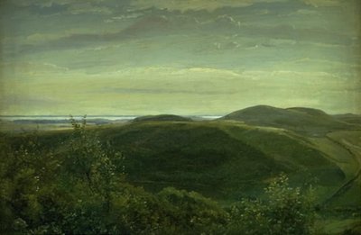 La costa dello Jutland vista dalle colline di Mølleknap a Funen. Studio da Dankvart Dreyer