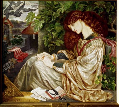 La Pia ... (dipinto su tela) da Dante Gabriel (after) Rossetti