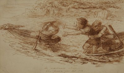 Barcaioli e sirena, c.1853 da Dante Gabriel Charles Rossetti